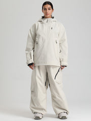 Women's Gsou Snow Durable Mountain Vibe Pullover Anorak Baggy Snow Suits