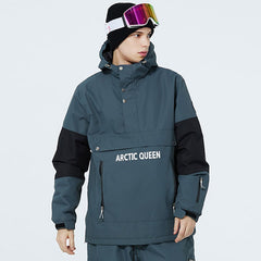 Chaqueta anorak con media cremallera SnowCrest FrostTrek para mujer