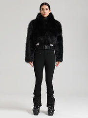 Women's Glacier Vogue Ski Jumpsuit & Faux Fluffy Fur Delish Jacket