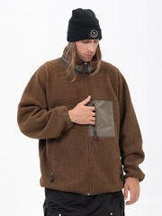 Men's Mountain-Ready Faux Sherpa Adventure Full-Zip Warm Fleece Jacket