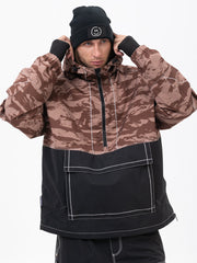 Men's All Season Mountain Vibe Streetstorm Pullover Camo Snowboard Jacket
