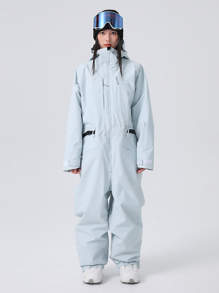 Women's Searipe Mountain Freerider One Piece Ski Suits Full Body Baggy Snowsuits