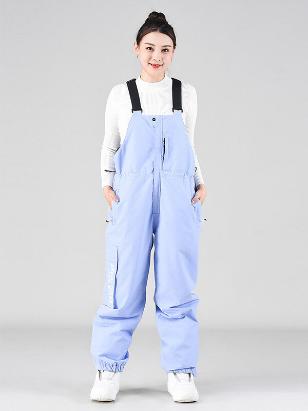Pantalones de snowboard con petos Winter Slope Shredding para mujer