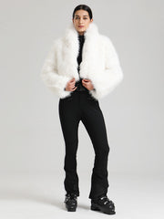 Women's Glacier Vogue Ski Jumpsuit & Faux Fluffy Fur Delish Jacket