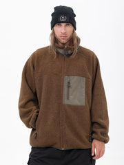 Men's Mountain-Ready Faux Sherpa Adventure Full-Zip Warm Fleece Jacket