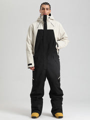 Men's Backcountry Explorer One Piece Cargo Ski Suits Full Body Snowsuits