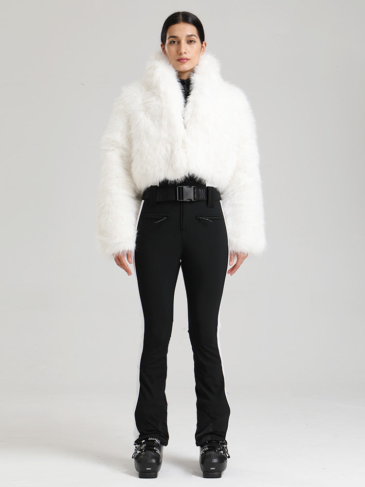 Women's Glacier Vogue Ski Jumpsuit & Faux Fluffy Fur Delish Jacket