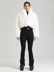 Women's Glacier Vogue Ski Jumpsuit & Faux Fluffy Fur Delish Jacket