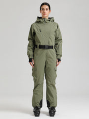 Women's Gsou Snow Alpine Luxe Slim Fit Full Body Onesie Ski Jumpsuit