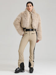 Women's Glacier Vogue Ski Jumpsuit & Faux Fluffy Fur Delish Jacket