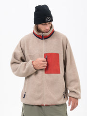 Men's Mountain-Ready Faux Sherpa Adventure Full-Zip Warm Fleece Jacket