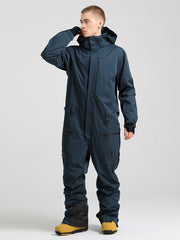 Men's All Mountain Freerider One Piece Ski Suits Full Body Snowsuits
