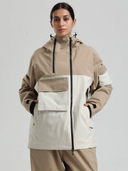 Women's Gsou Snow Terrain Flow FlexZip Hybrid Cargo Snowboard Jacket