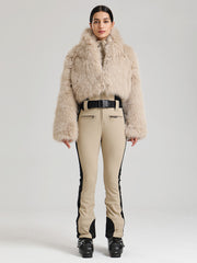 Women's Glacier Vogue Ski Jumpsuit & Faux Fluffy Fur Delish Jacket