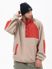 Men's Mountain-Ready Faux Sherpa Adventure Pullover Warm Fleece Sweater