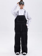 Women's City Chill Street Style Freerider Baggy Snow Bib Overalls
