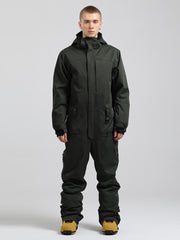 Men's All Mountain Freerider One Piece Ski Suits Full Body Snowsuits