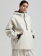 Women's Gsou Snow Durable Urban Vibe Pullover Anorak Snowboard Jacket
