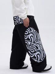 Women's All Weather Reflective Swaggy Graphic Cargo Snow Pants