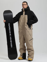 Men's Backcountry Explorer One Piece Cargo Ski Suits Full Body Snowsuits