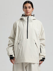 Women's Gsou Snow Durable Urban Vibe Pullover Anorak Snowboard Jacket