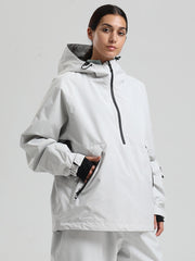 Women's Gsou Snow Durable Urban Vibe Pullover Anorak Snowboard Jacket