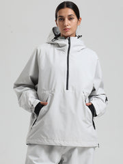 Women's Gsou Snow Durable Urban Vibe Pullover Anorak Snowboard Jacket