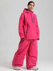 Women's Gsou Snow Durable Mountain Vibe Pullover Anorak Baggy Snow Suits