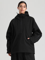 Women's Gsou Snow Durable Urban Vibe Pullover Anorak Snowboard Jacket