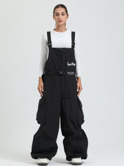 GSOU SNOW Petos de snowboard para mujer Petos de esquí súper holgados Pantalones de nieve sueltos Monos impermeables con aislamiento para invierno