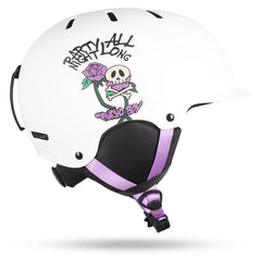 Gsou Snow Ski- und Snowboardhelm für Erwachsene mit integriertem EPS, Pink-Print, leicht