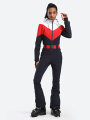 Traje de esquí de una pieza con capucha para mujer Over Ski 