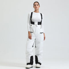 Women's Gsou Snow Durable Mountain Pro All Function Cargo Snow Bibs Pants