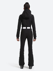 Over Ski Women's Stripe One Piece Ski Suit With Hood