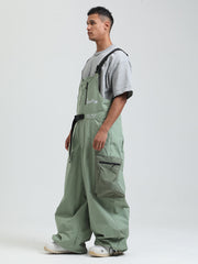 GSOU SNOW - Petos de snowboard para hombre, petos de esquí muy holgados, pantalones de nieve holgados, monos impermeables con aislamiento para invierno