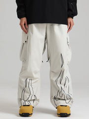 Women's Gsou Snow Furious Spark Reflective Fire Cargo Snow Pants