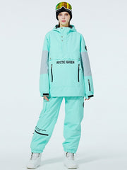 Trajes de nieve anorak con media cremallera SnowCrest FrostTrek para mujer