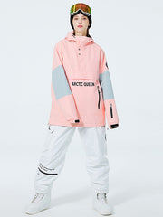 Trajes de nieve anorak con media cremallera SnowCrest FrostTrek para mujer