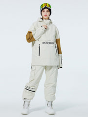 Trajes de nieve anorak con media cremallera SnowCrest FrostTrek para mujer