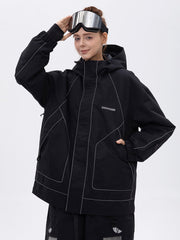 Women's All Weather Mountain Chill Reflective Snow Jacket – Night Skiing & Snowboard