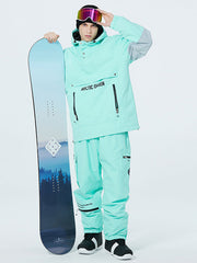 Trajes de nieve anorak con media cremallera SnowCrest FrostTrek para mujer