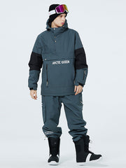 Trajes de nieve anorak con media cremallera SnowCrest FrostTrek para mujer