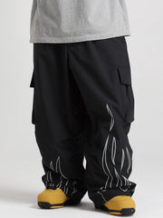 Men's Gsou Snow Furious Spark Reflective Fire Cargo Snow Pants