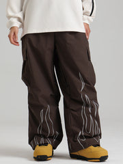 Women's Gsou Snow Furious Spark Reflective Fire Cargo Snow Pants