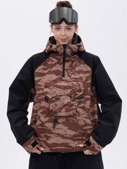 Women's Mountain Freestyle Cargo Pocket Bomber Camo Snowboard Jacket