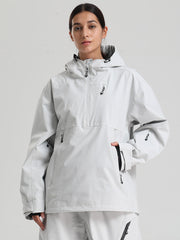 Women's Gsou Snow Durable Mountain Vibe Pullover Anorak Baggy Snow Jacket