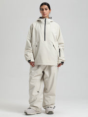 Women's Gsou Snow Durable Urban Vibe Pullover Anorak Snowboard Suits