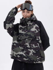 Women's Mountain Freestyle Cargo Pocket Bomber Camo Snowboard Jacket