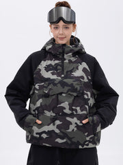 Women's Mountain Freestyle Cargo Pocket Bomber Camo Snowboard Jacket