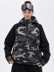 Women's Mountain Freestyle Cargo Pocket Bomber Camo Snowboard Jacket